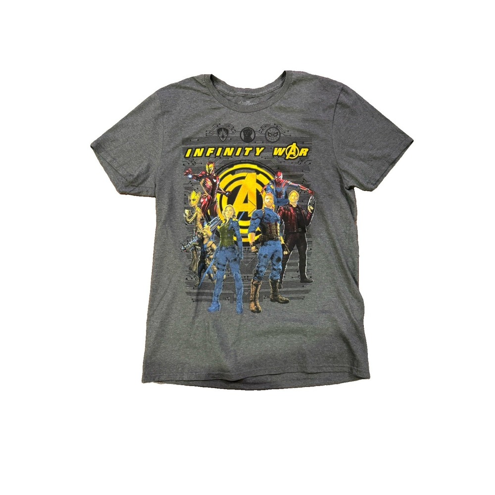 Marvel Avengers Infinity War Team Graphic T-Shirt Men's Medium Gray NWOT